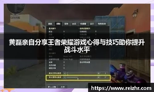 黄磊亲自分享王者荣耀游戏心得与技巧助你提升战斗水平