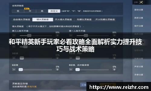 和平精英新手玩家必看攻略全面解析实力提升技巧与战术策略