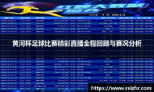 黄河杯足球比赛精彩直播全程回顾与赛况分析